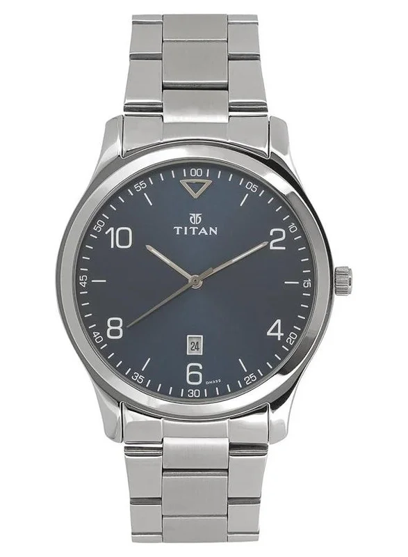 تيتان ساعة تيتان نيو بعقارب مينا زرقاء للرجال